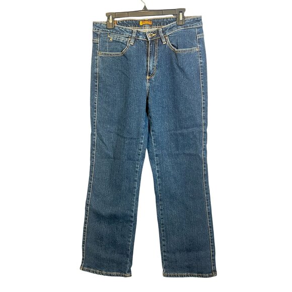 Aura From The Women At Wrangler 10R Blue Denim Jeans Slim Fit Mid Rise 32X29" - Picture 1 of 6